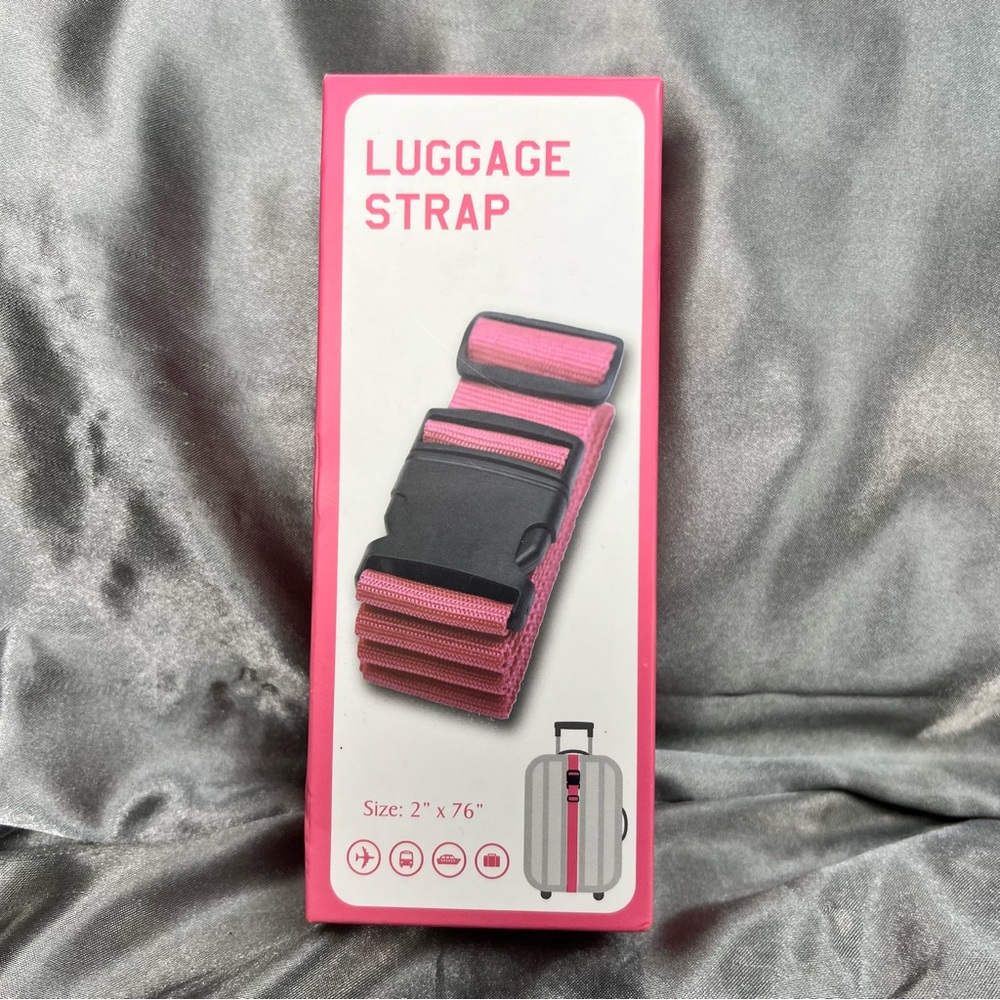 Luggage Strap Pink 2” x 76” NWT‎ Vacation Travel Bag Accessories Identification